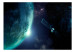 Vlies Fototapete Faszinierendes Universum - Galaxienlandschaft mit Erde und Satelliten 64569 additionalThumb 1