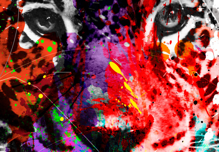 Leinwandbild Colourful Animals: Panther (1 Part) Vertical 126979 additionalImage 5