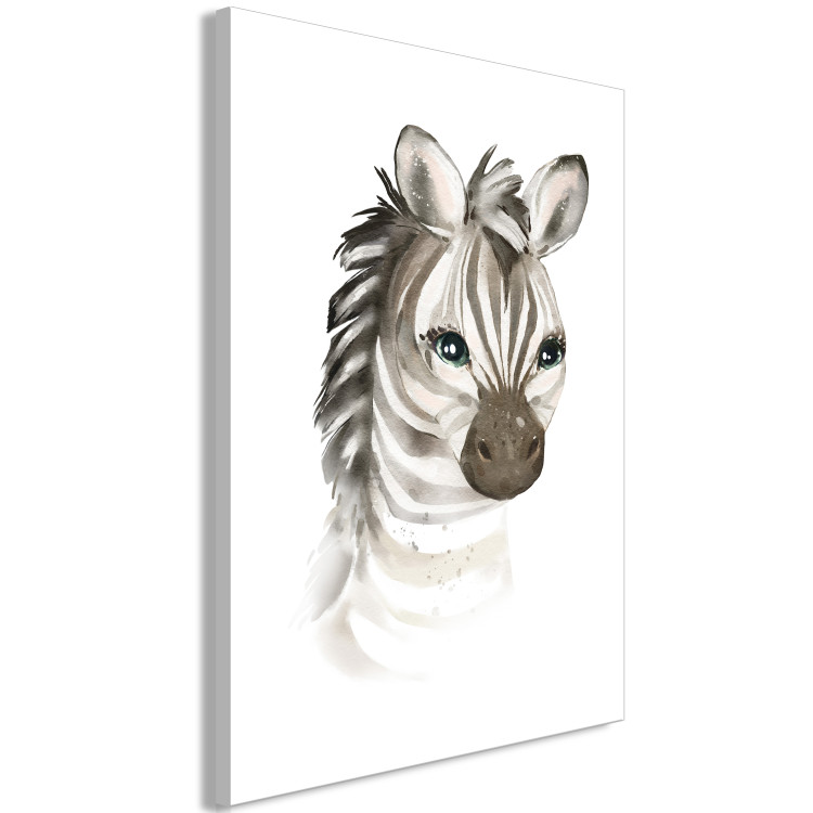 Wandbild Zeichnung mit freudigem Zebra -  aquarellartige Komposition 136379 additionalImage 2