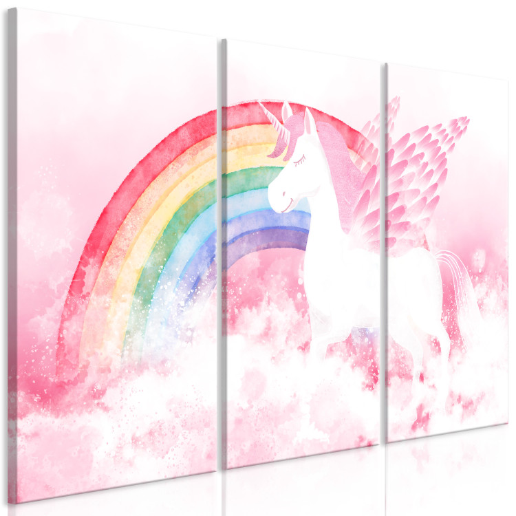 Wandbild Pink Unicorn Power - Rainbow Composition With an Animal 151779 additionalImage 2