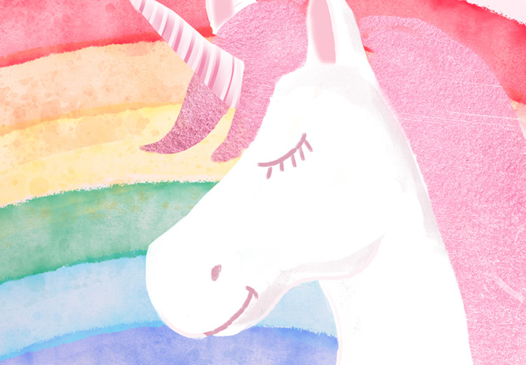 Wandbild Pink Unicorn Power - Rainbow Composition With an Animal 151779 additionalImage 4