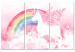 Wandbild Pink Unicorn Power - Rainbow Composition With an Animal 151779