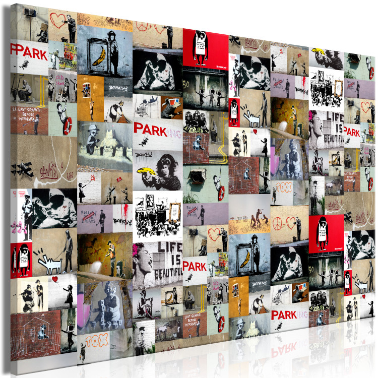 Leinwandbild XXL Art of Collage: Banksy [Large Format] 125689 additionalImage 2