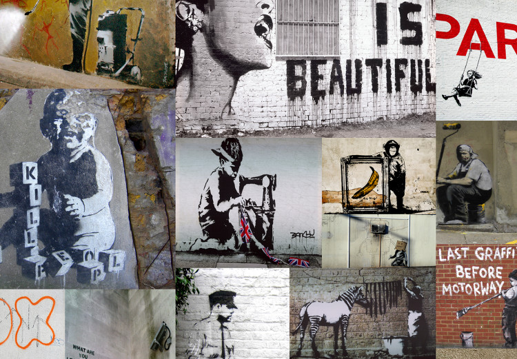 Leinwandbild XXL Art of Collage: Banksy [Large Format] 125689 additionalImage 3