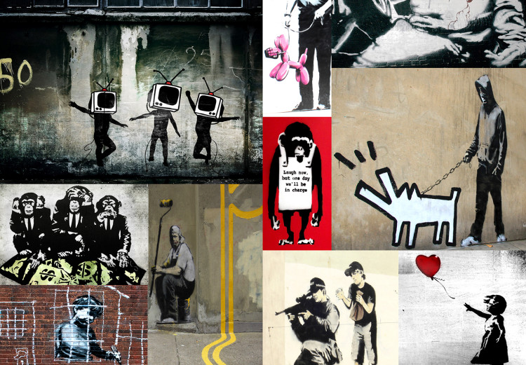 Leinwandbild XXL Art of Collage: Banksy [Large Format] 125689 additionalImage 4