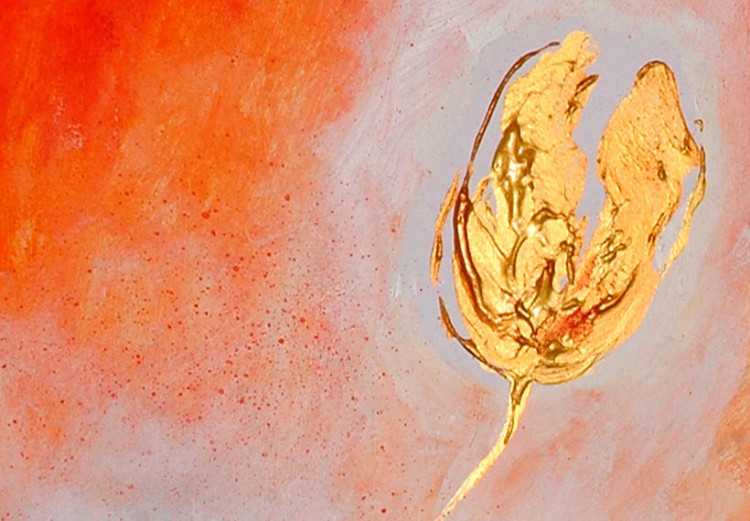 Wandbild Erwachen des Sommers (3-tlg.) - Abstraktion goldene Tulpen 48689 additionalImage 2