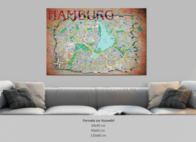 Dekorative Pinnwand Hamburg [Cork Map] 92189 additionalImage 7