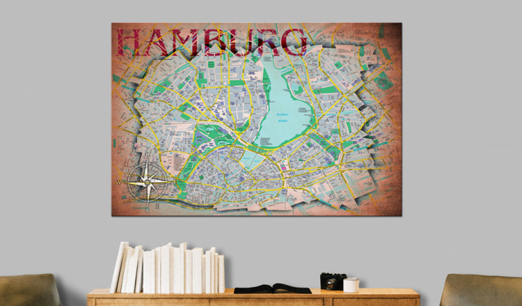 Dekorative Pinnwand Hamburg [Cork Map] 92189 additionalImage 3