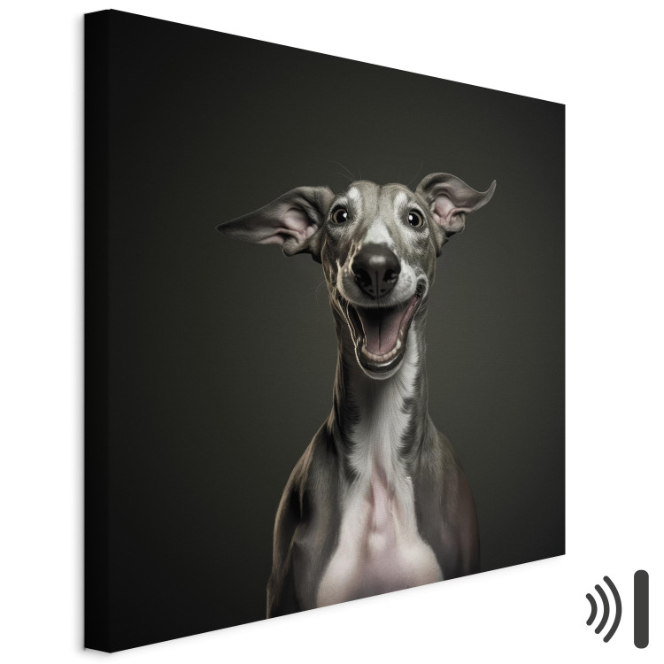 Leinwandbild AI Greyhound Dog - Portrait of a Wide Smiling Animal - Square 150199 additionalImage 8