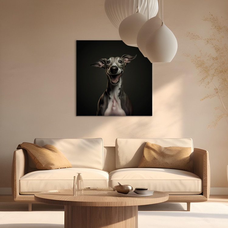 Leinwandbild AI Greyhound Dog - Portrait of a Wide Smiling Animal - Square 150199 additionalImage 9