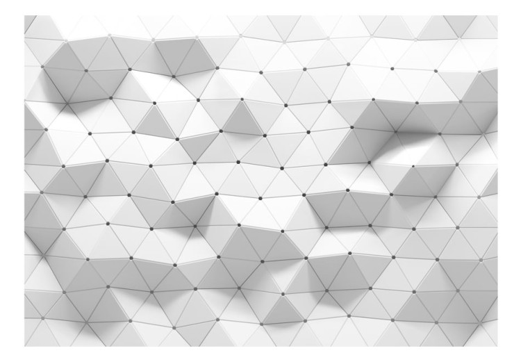 Fototapete Geometrisches Motiv - Illusion weißer Dreiecke mit schwarzen Elementen 95899 additionalImage 1
